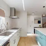 San Jose modern kitchen with sleek cabinetry and overhanging lights