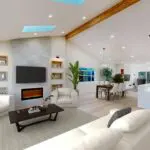 West San Jose open-concept living and dining area with natural light