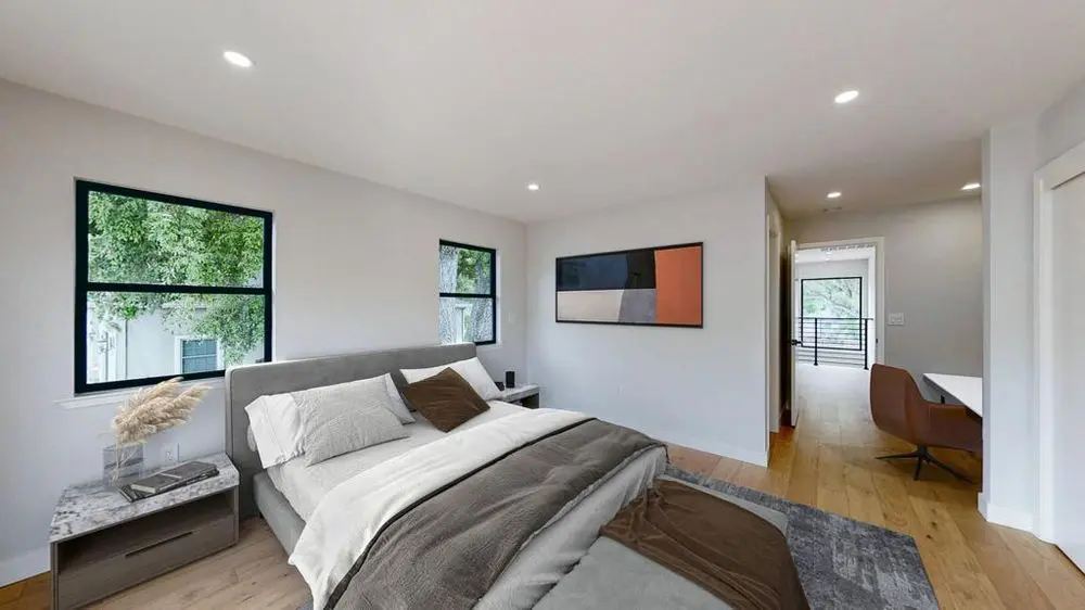 Bay Area home addition featuring expanded bedroom and custom hallway – Sigura Construction