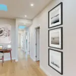 Sunnyvale home addition hallway with natural lighting