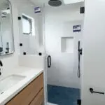 Upstairs bathroom with standing shower