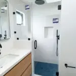 Upstairs bathroom with standing shower